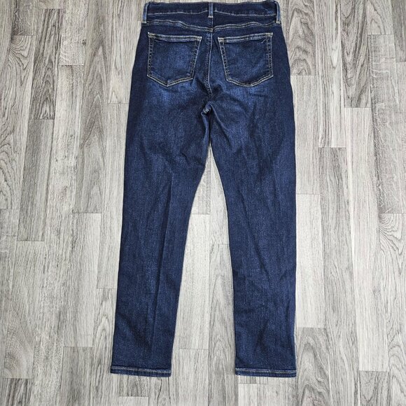 LOFT Jeans Womens 6 Blue Mid Rise Super Skinny Dark Wash Stretch Denim Pants - Picture 2 of 11